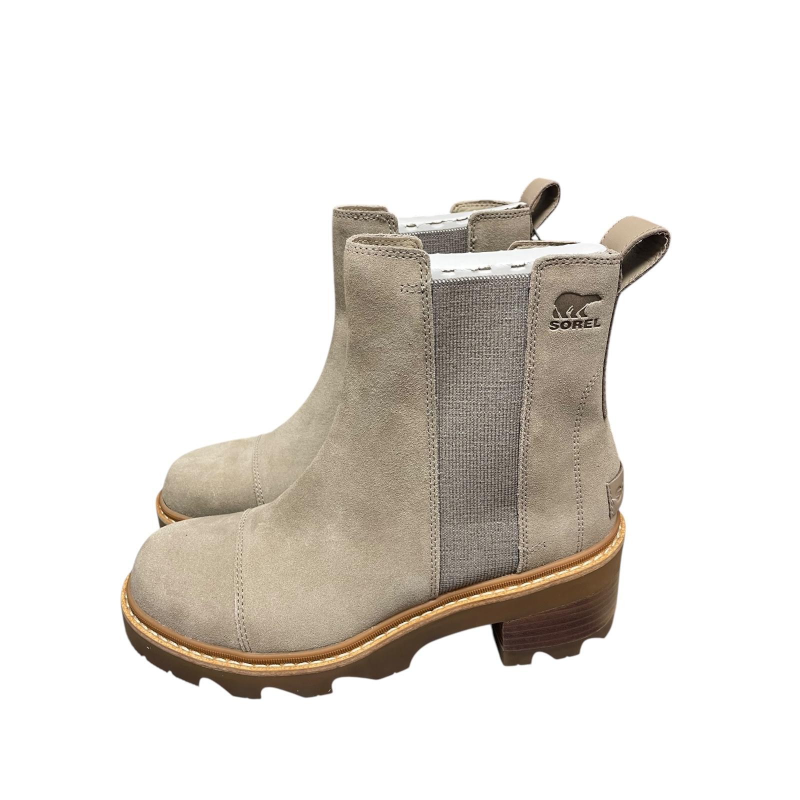 Sorel Women Joan Now Chelsea Waterproof Boot Omega Taupe/Gum Size 10 NL5034-265