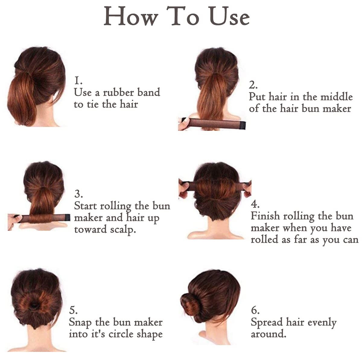 KISSBUTY Bun Maker (7 Count) – Hair Donut for French 1 Count (Pack of 7)