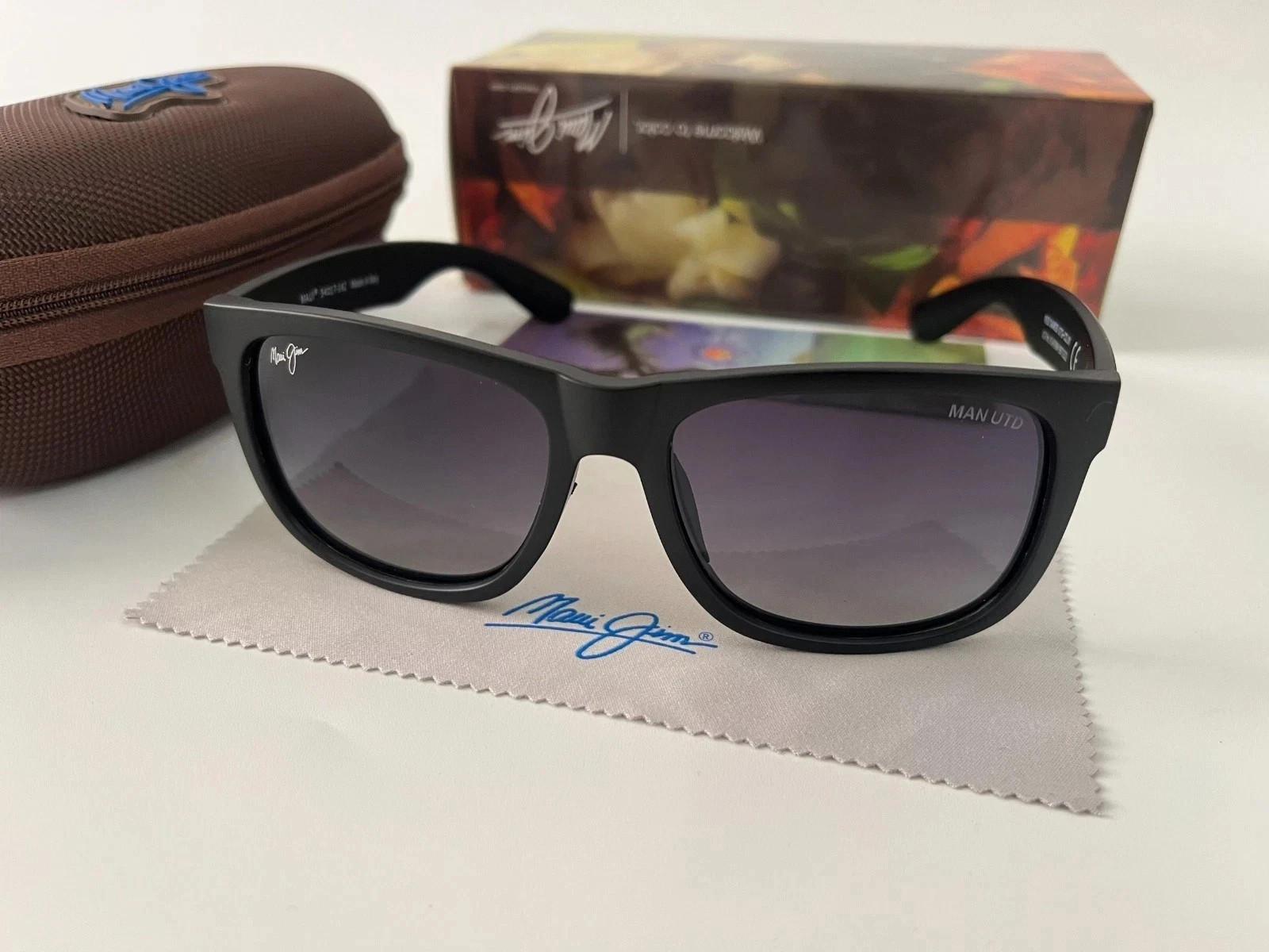 Maui Jim RED SANDS Matte Black Frame + Blue/Grey/Green Polarized Sunglasses