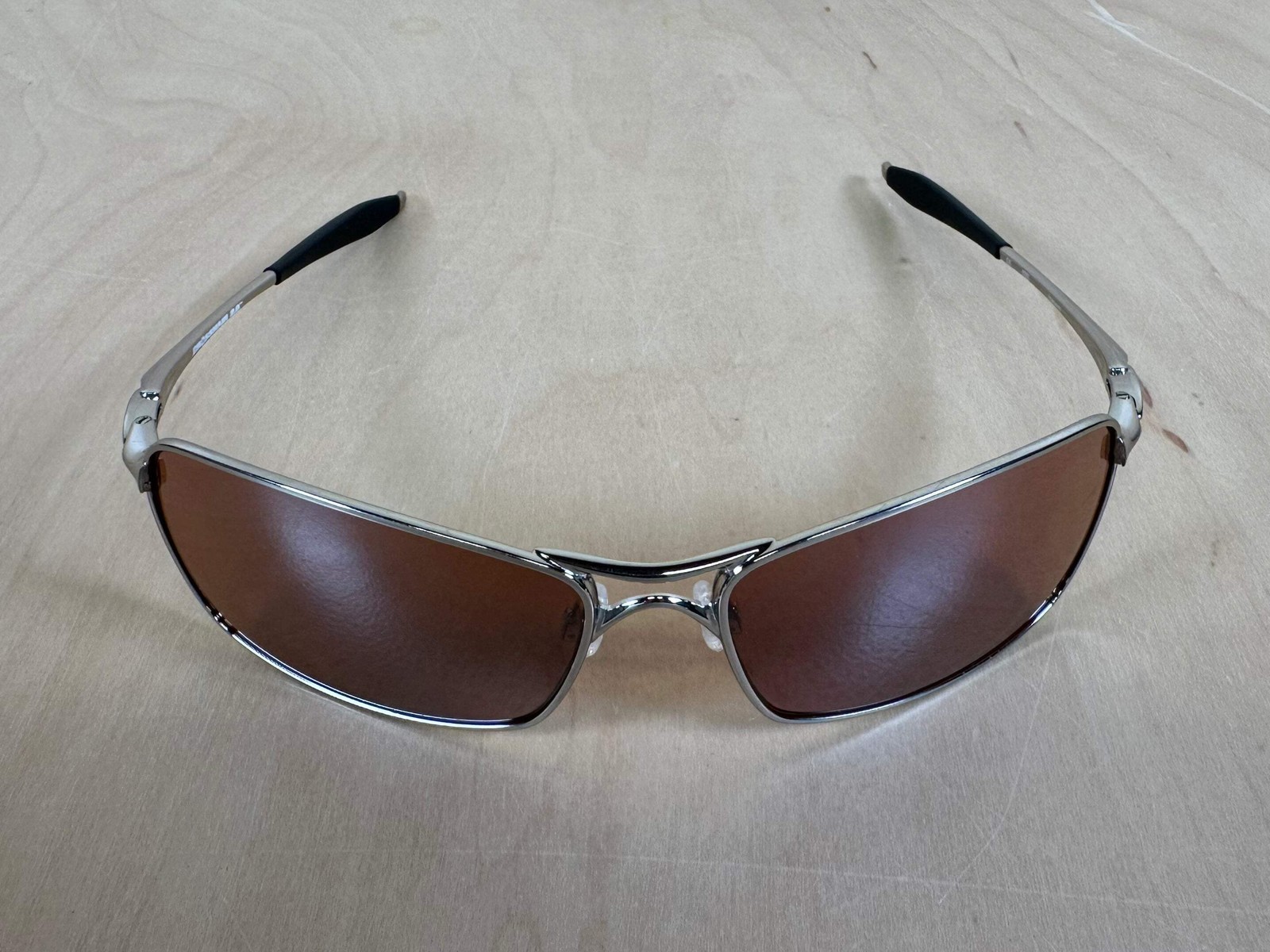 Oakley Crosshair 2.0 Sunglasses Polished Chrome Frames w/Brown Lenses