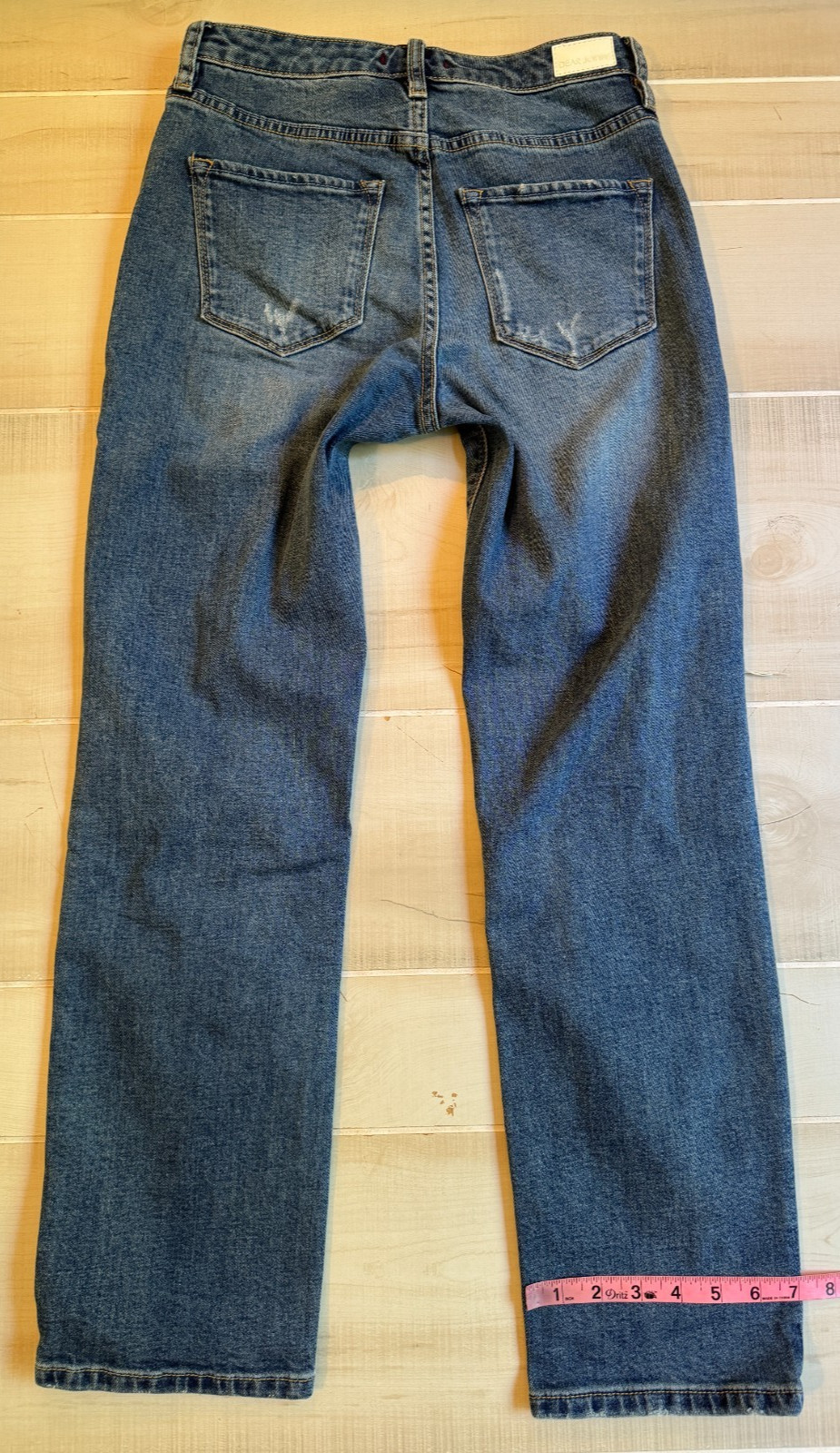 Dear John straight leg distressed denim jeans SIZE 25 women’s 28″ inseam