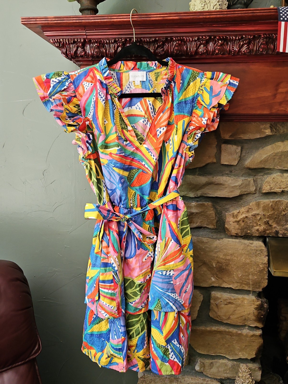 Sugarlips Womens XL New Guinea Marisol Print Dress In Excellent Condition