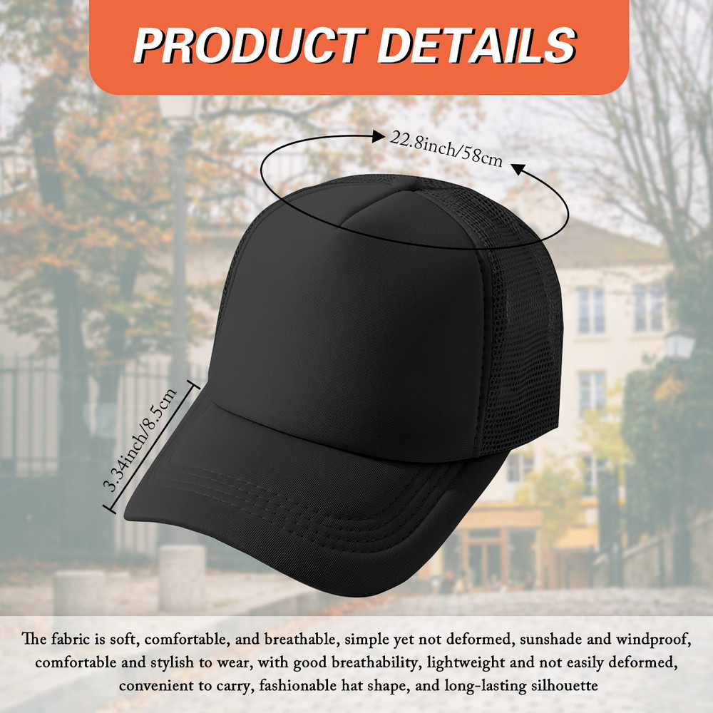 Custom Photo Logo Text Trucker Hat Personalized Adjustable Mesh Cap US Fast Ship