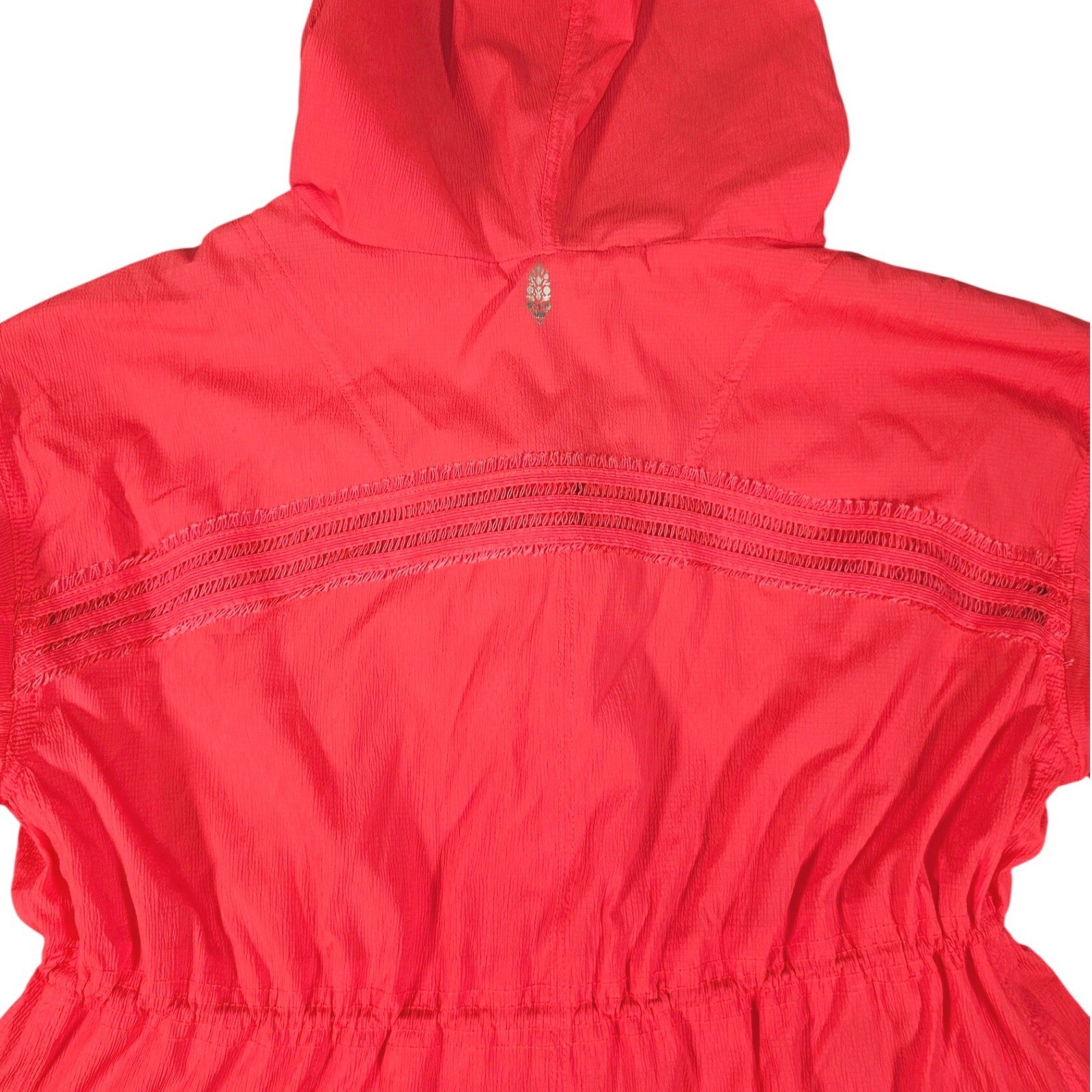 Free People Movement Pink Vivid Coral Run Wild Athletic Windbreaker Jacket S
