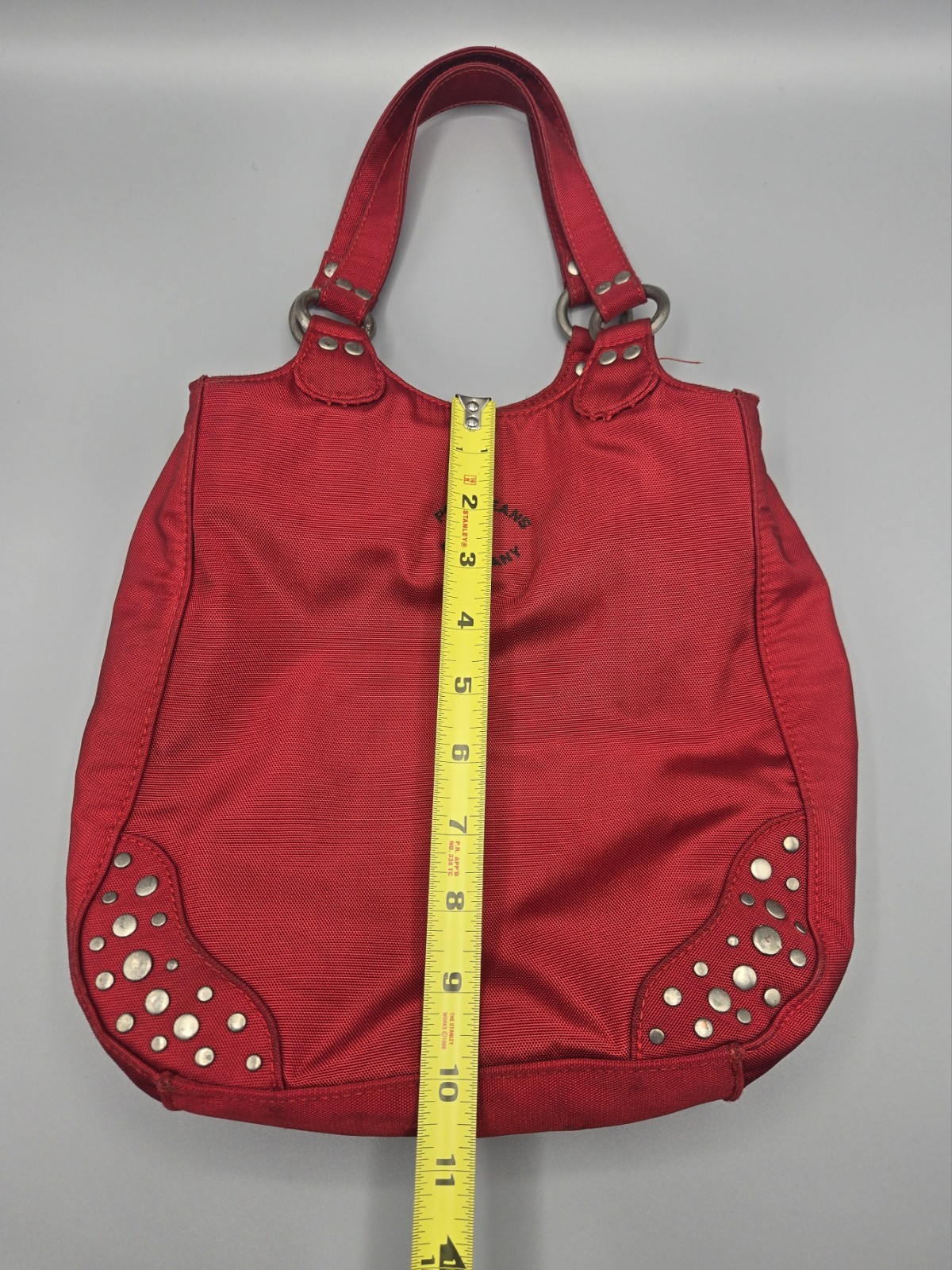 Vintage Polo Jeans Co Ralph Lauren Red Studded Shoulder Bag Purse Y2K