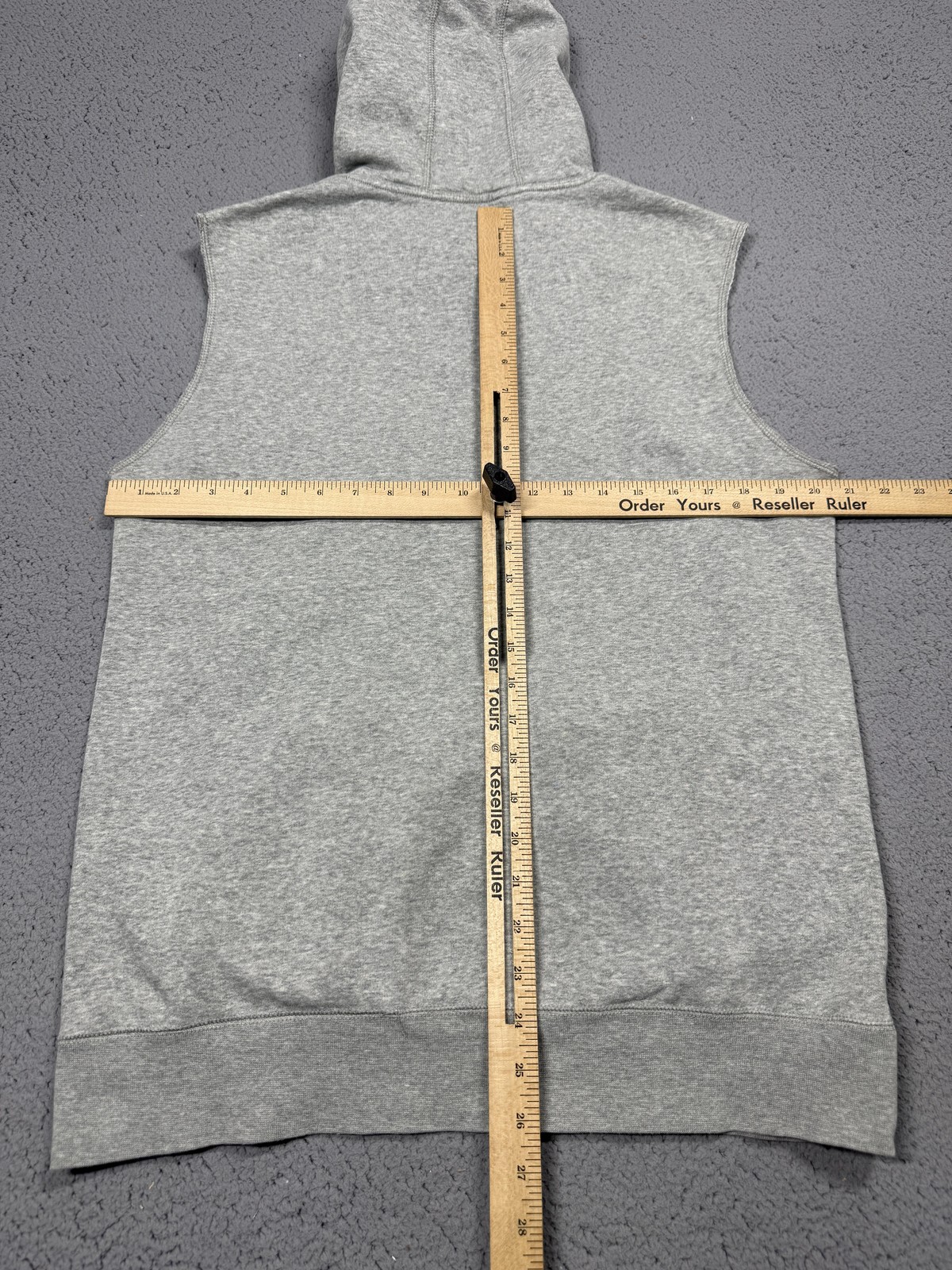 Jordan Hoodie Mens M Gray Sleeveless Fleece Pullover Graphic Logo 833922-063