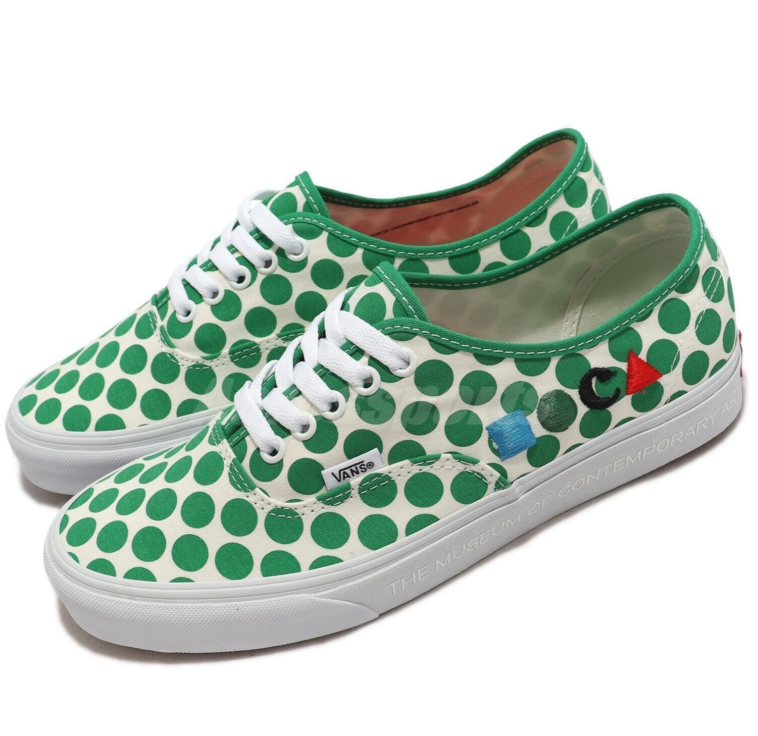 VANS MOCA x Authentic Logo Green White Men Sz 7 Women Sz 8.5 VN0A5KRD8CY – NEW