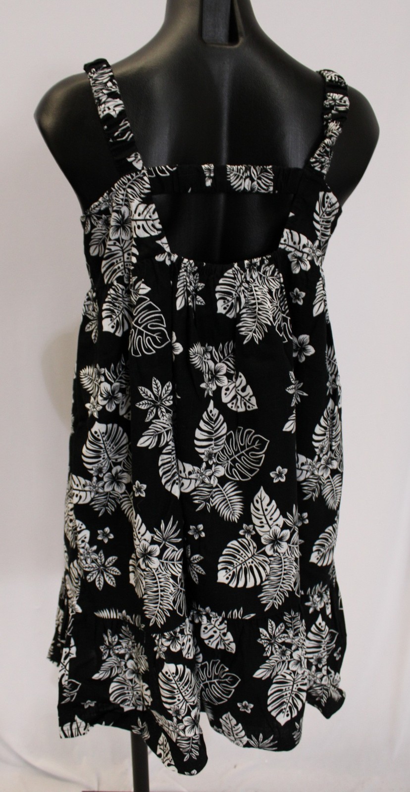 Wonder Nation Girls Plus Sleeveless Ruffle Midi Dress AP2 Black Soot Size: XL