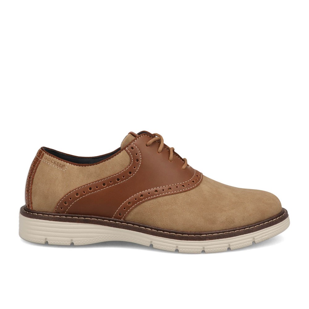 Dockers Mens Egan Nubuck Casual Saddle Lace-Up Oxford
