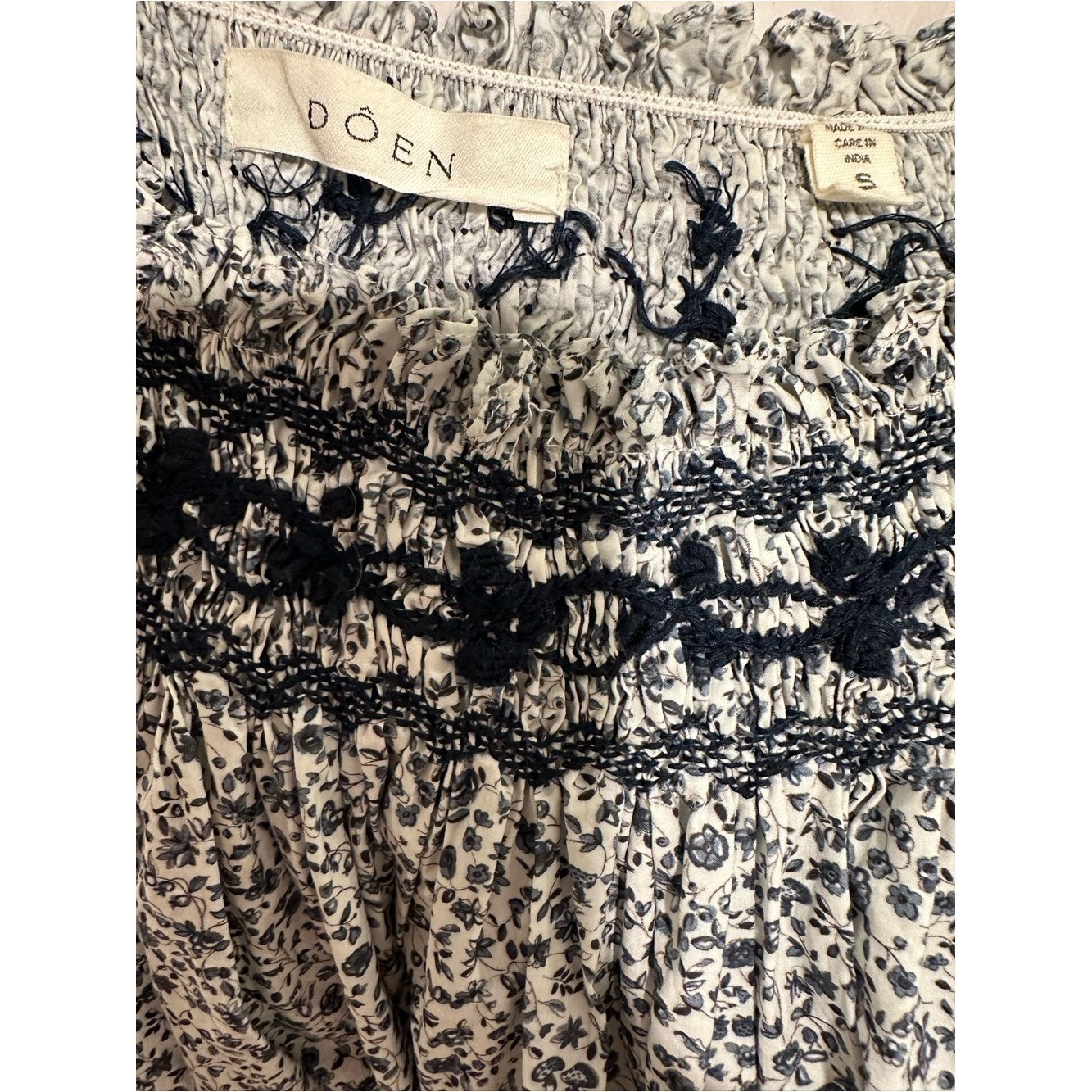 Doen Odessa Dress blue champignon floral