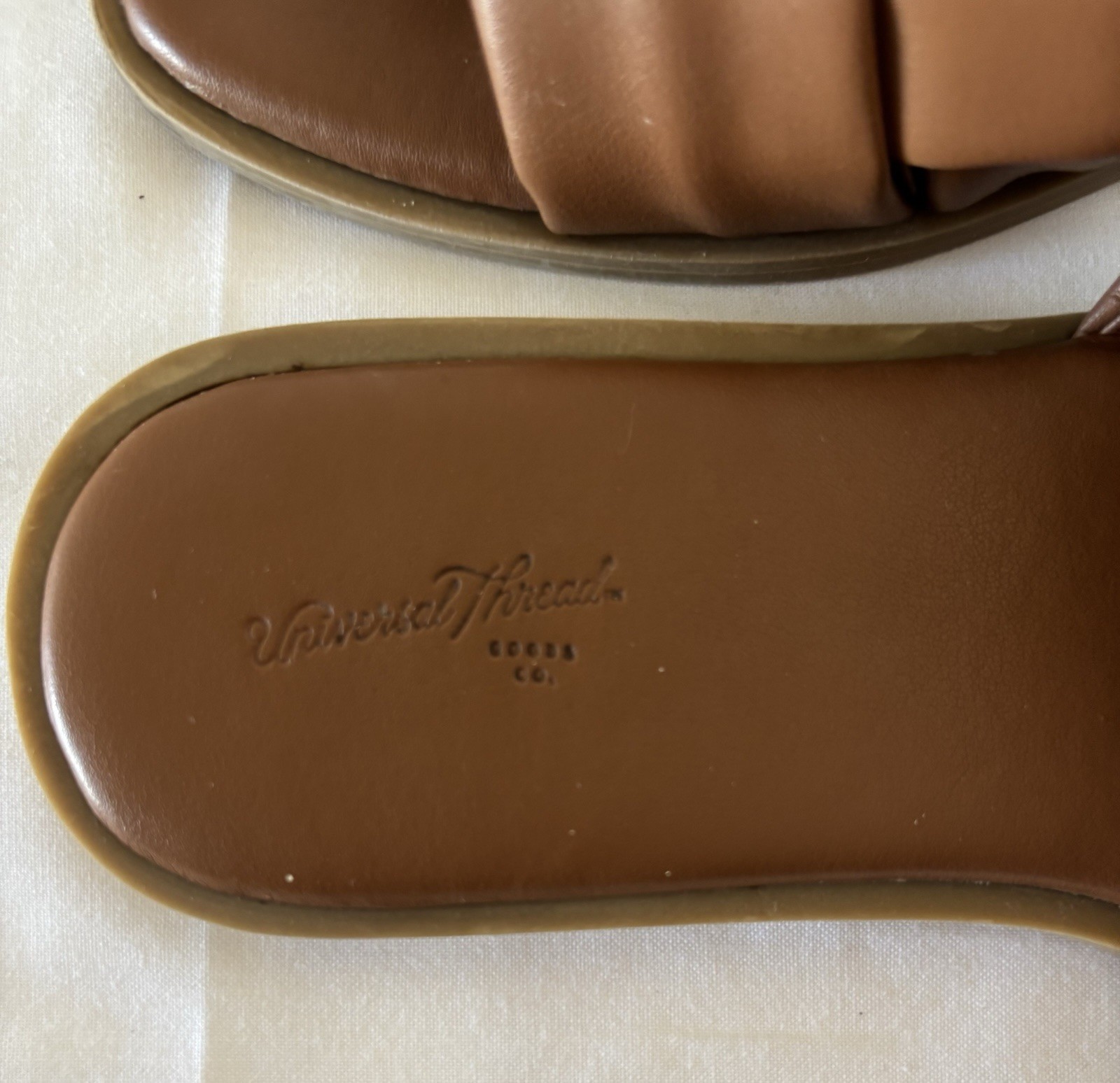 Woven/Braided Cognac Comfy Boho Slides/Sandles