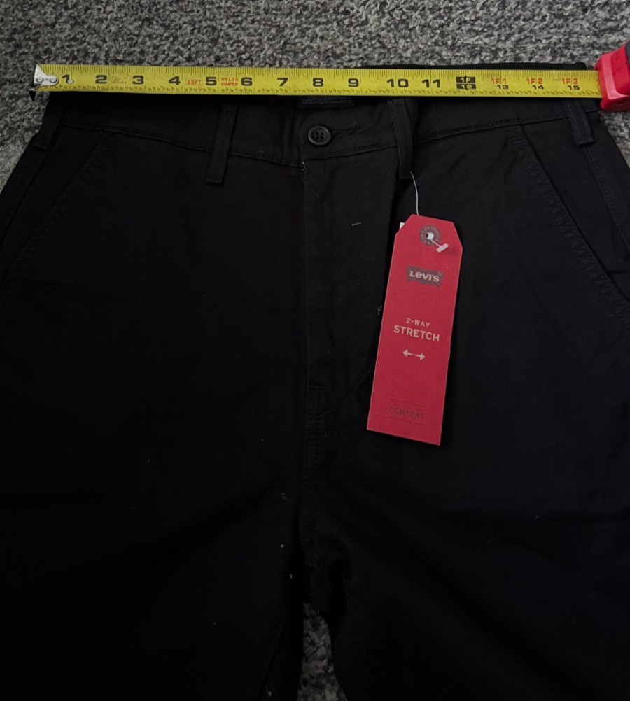Levi’s Strauss Straight Chino 2-Way Comfort Stretch Jeans Black 30Wx29L