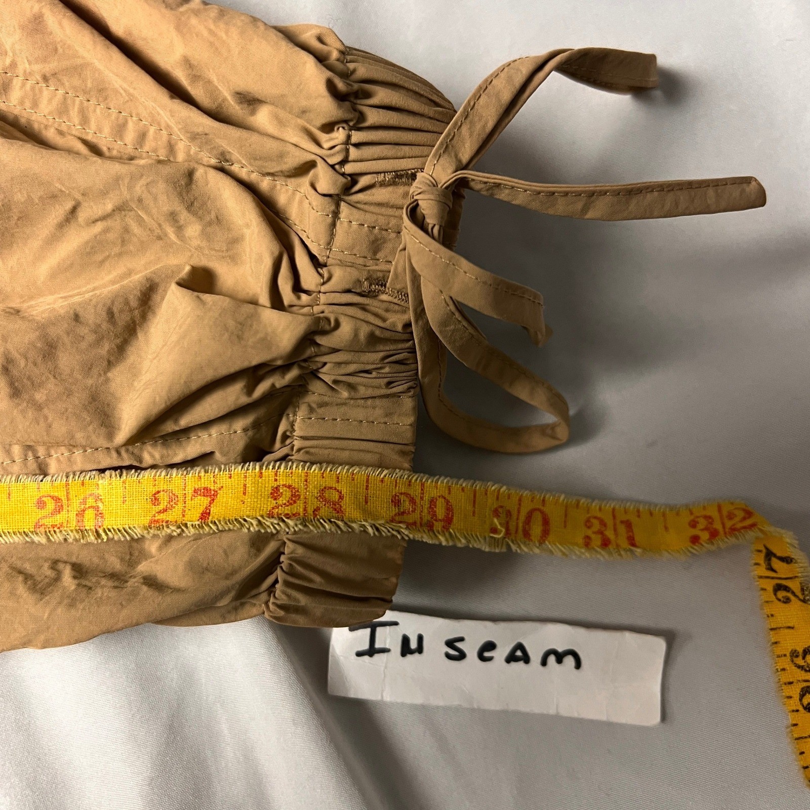 Gianni Bini Tan Khaki Paperbag Gorpcore Waist Cargo Jogger Pants Size 4 Utility