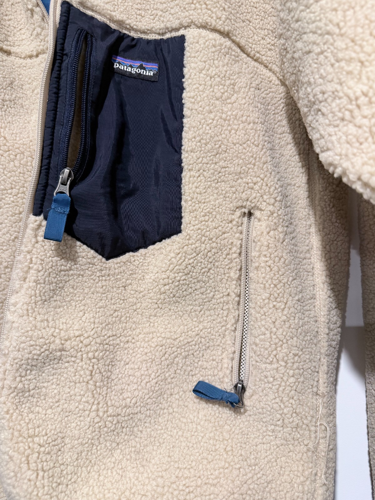 Patagonia Jacket Mens MEDIUM Retro Pile Fleece New Navy Sherpa Outdoors Hiking