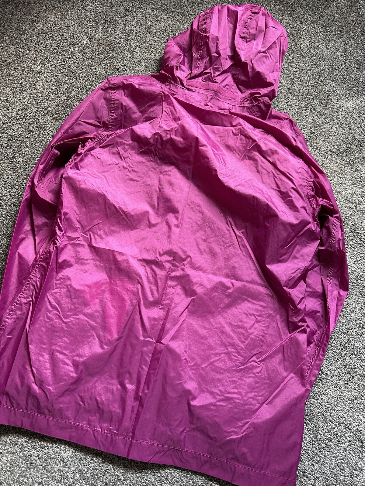Regatta Waterproof Jacket Womens Size 14 Purple Hooded Zip Pocket Walking (G25)