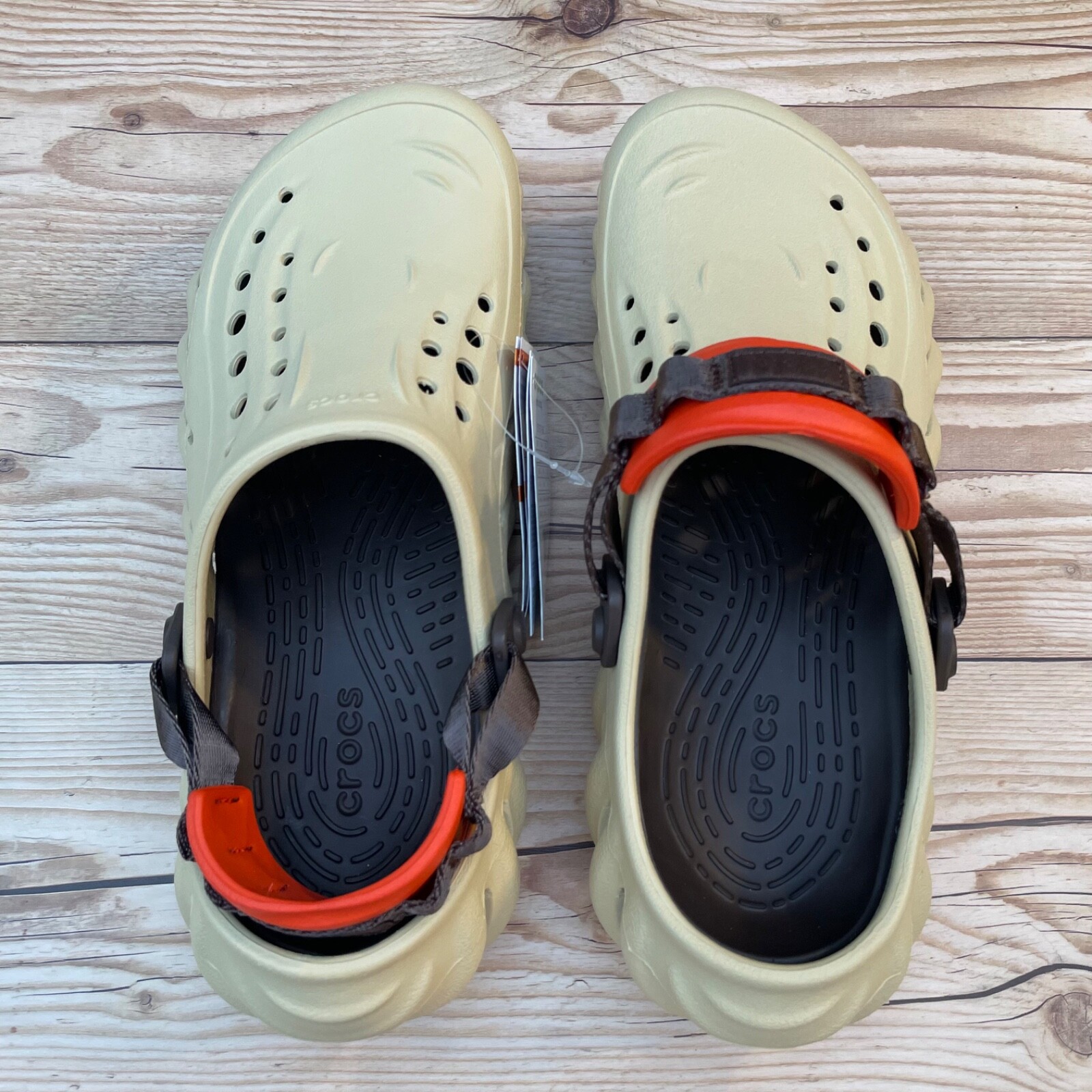 Crocs Echo Clog Beige/Brown/Orange Select-a-Size