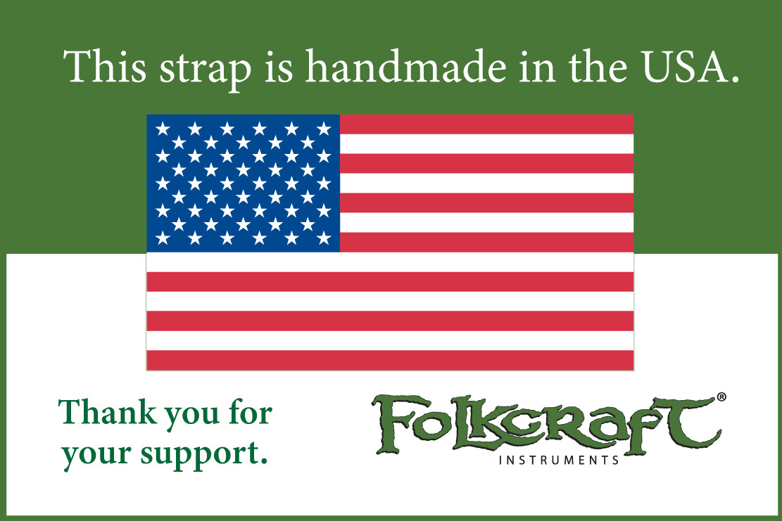 Folkcraft® Quick-Release 1″ Wide Dulcimer/Ukulele Strap, Brown