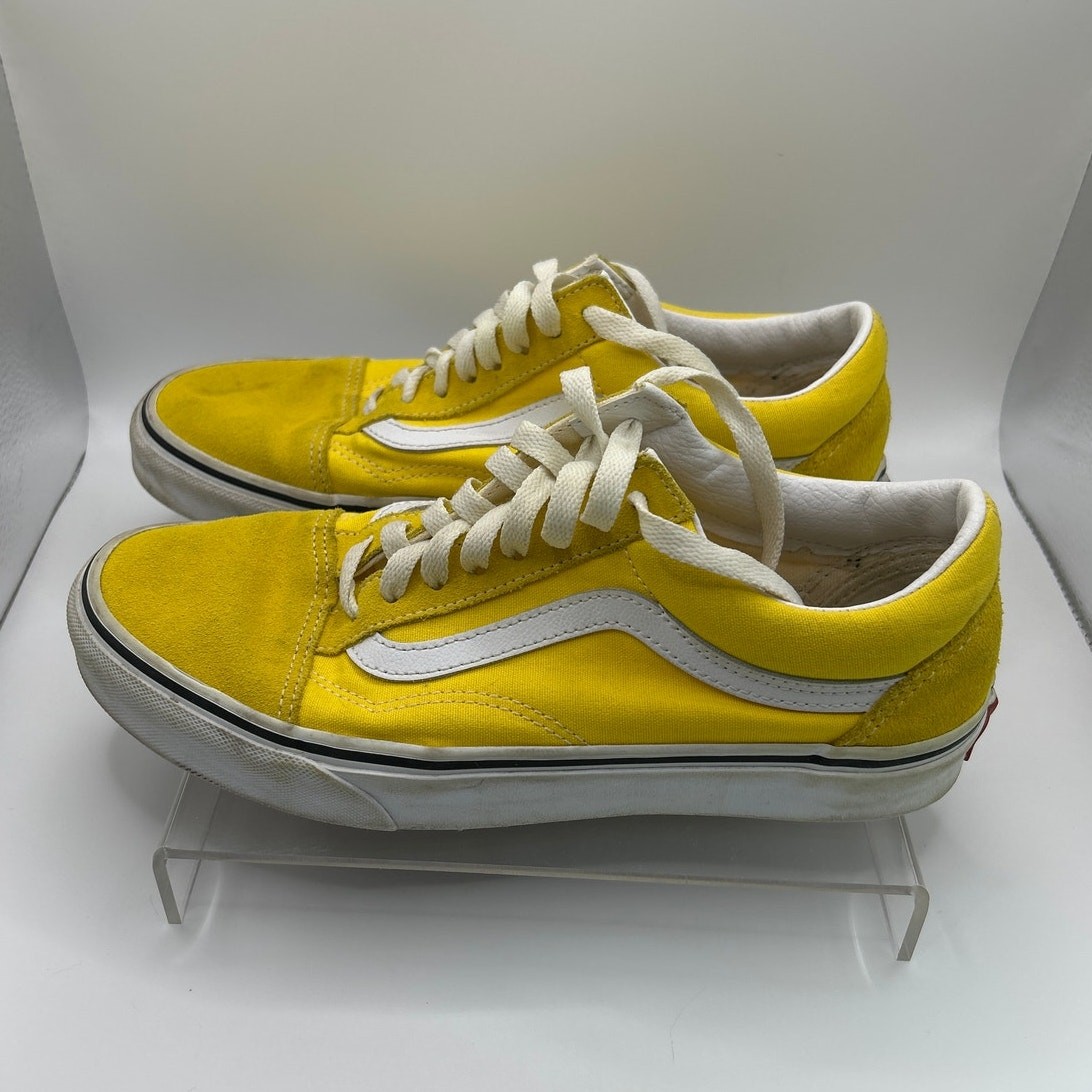 VANS Old Skool Shoes Yellow Suede Sneakers Men 6.5 Women 8