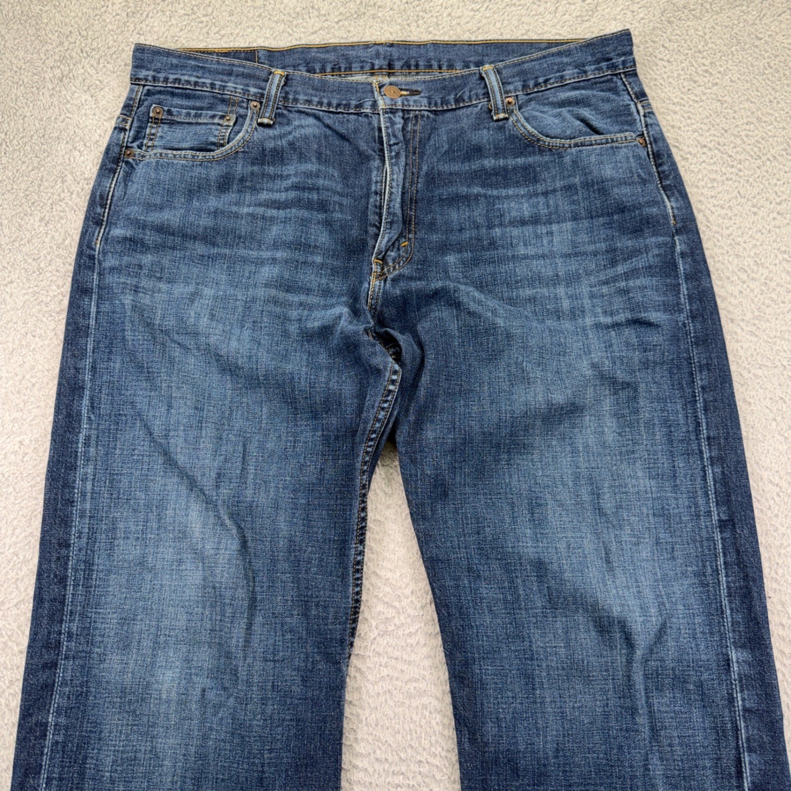 Levis 569 Jeans Mens 36×34 Blue Loose Straight Mid Rise Dark Wash Denim