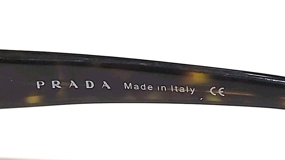 Prada Spr10G Tortoise Brown Wrap Sunglasses 67-16 115mm Italy