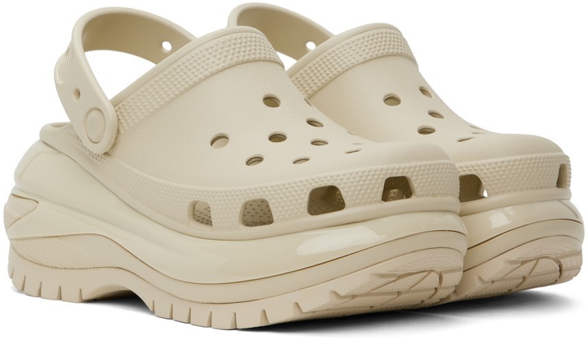 MEGA CRUSH CROCS CLOGS Platforms w8 m6 – BONE – HUGE DISCOUNT – NEW without Box