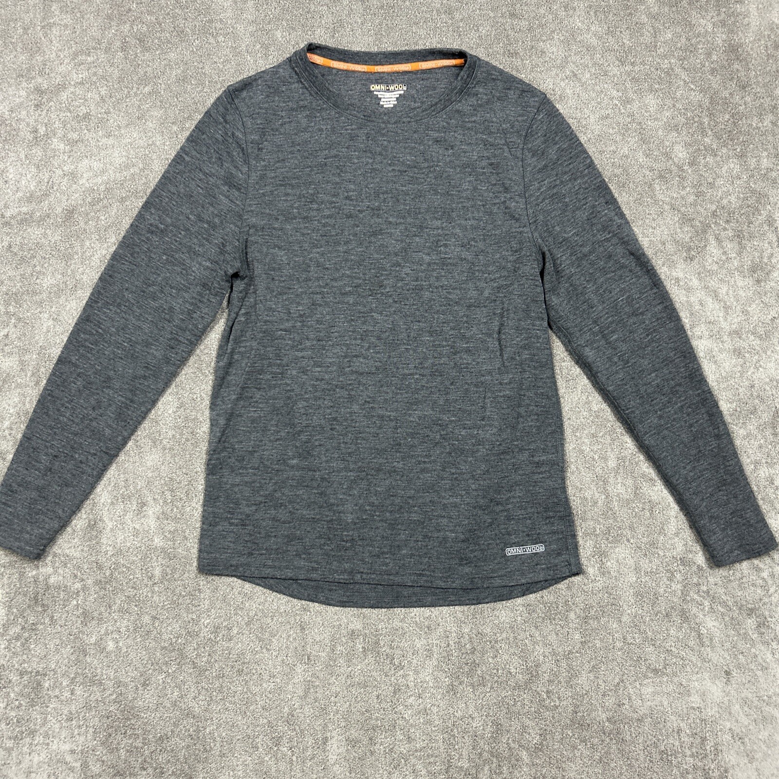 Omni Wool Mens Shirt Mens M Gray Base Layer Long Sleeve Running Lightweight