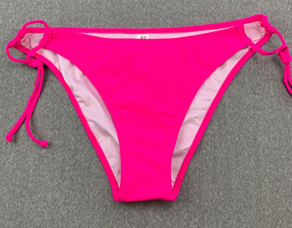 Zmart Lined String Bikini Tankini Swimsuit Bottom Womens size XL Bright Pink Tie