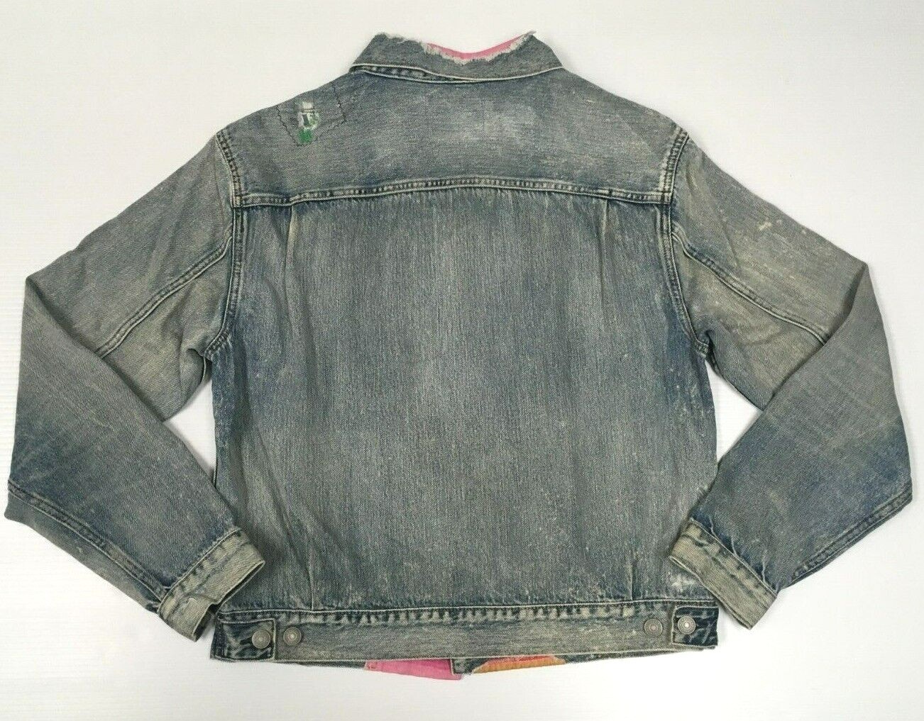 BTS Jimin Polo Ralph Lauren Repaired Patchwork Southwestern Denim Trucker Jacket