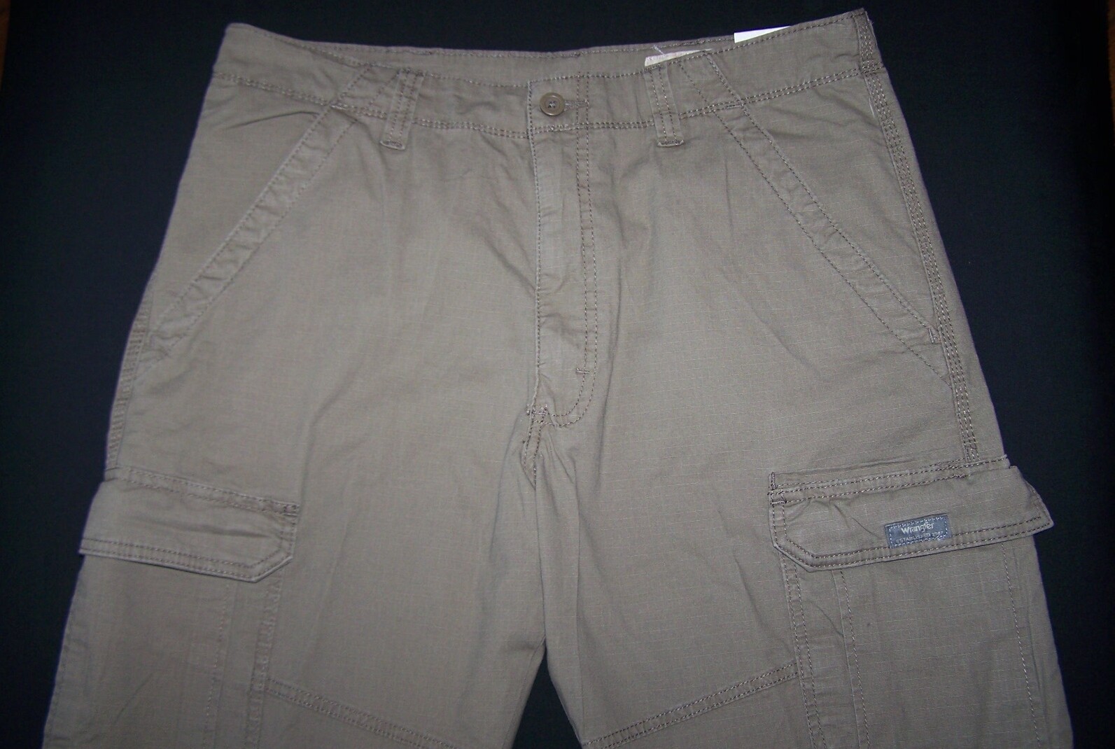 Men’s Wrangler RipStop Cargo Pants w/ Stretch Relaxed Fit Barley CHOOSE SIZES