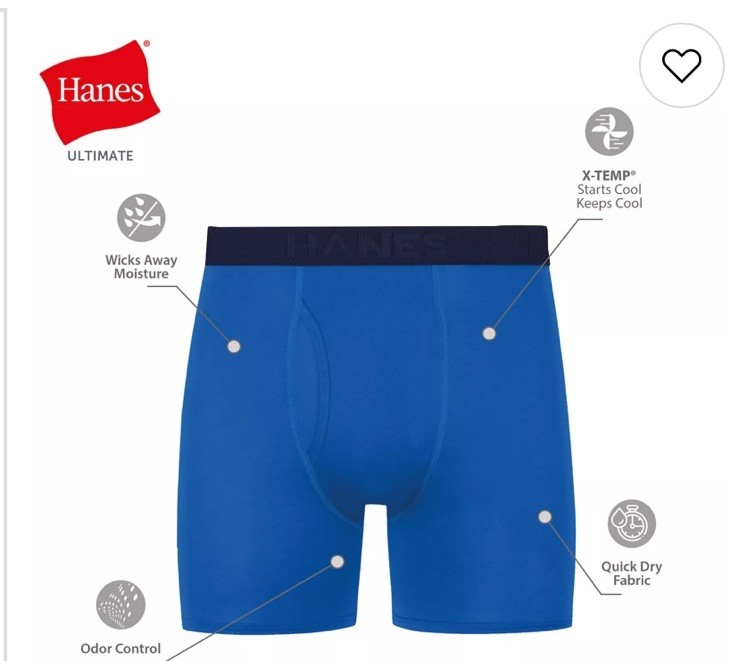 Men’s Hanes BOXER BRIEFS QUICK DRYING 4 Pk Assorted Colors And Print /Choose