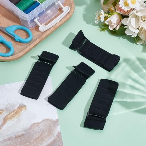 4 Pcs Bra Strap Extender for Women Black 5 Hook Bra Back Extender Adjustable