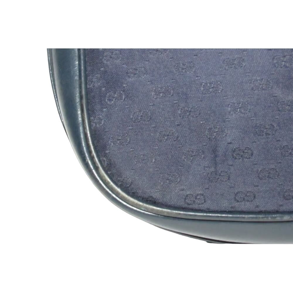 Gucci blue micro Guccissima 1955 horse-bit shoulder/crossbody