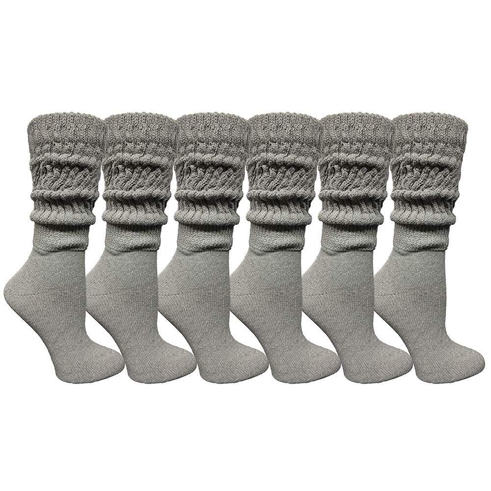 6 Pack Yacht & Smith EXTRA THICK Slouch Socks for Women
