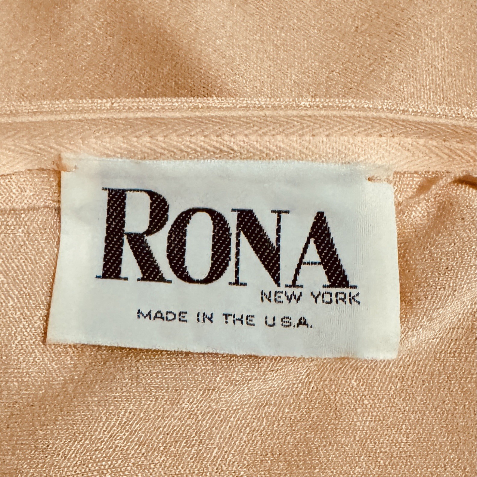 Vintage 70’s NWT Rona NY Peach Gown ILGWU Dress Slinky Tulip Sz 12 Neiman Marcus