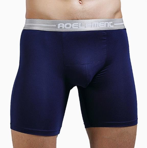Mens Comfortable Breathable Running Speed Dry Bulge Pouch Boxer Briefs Shorts