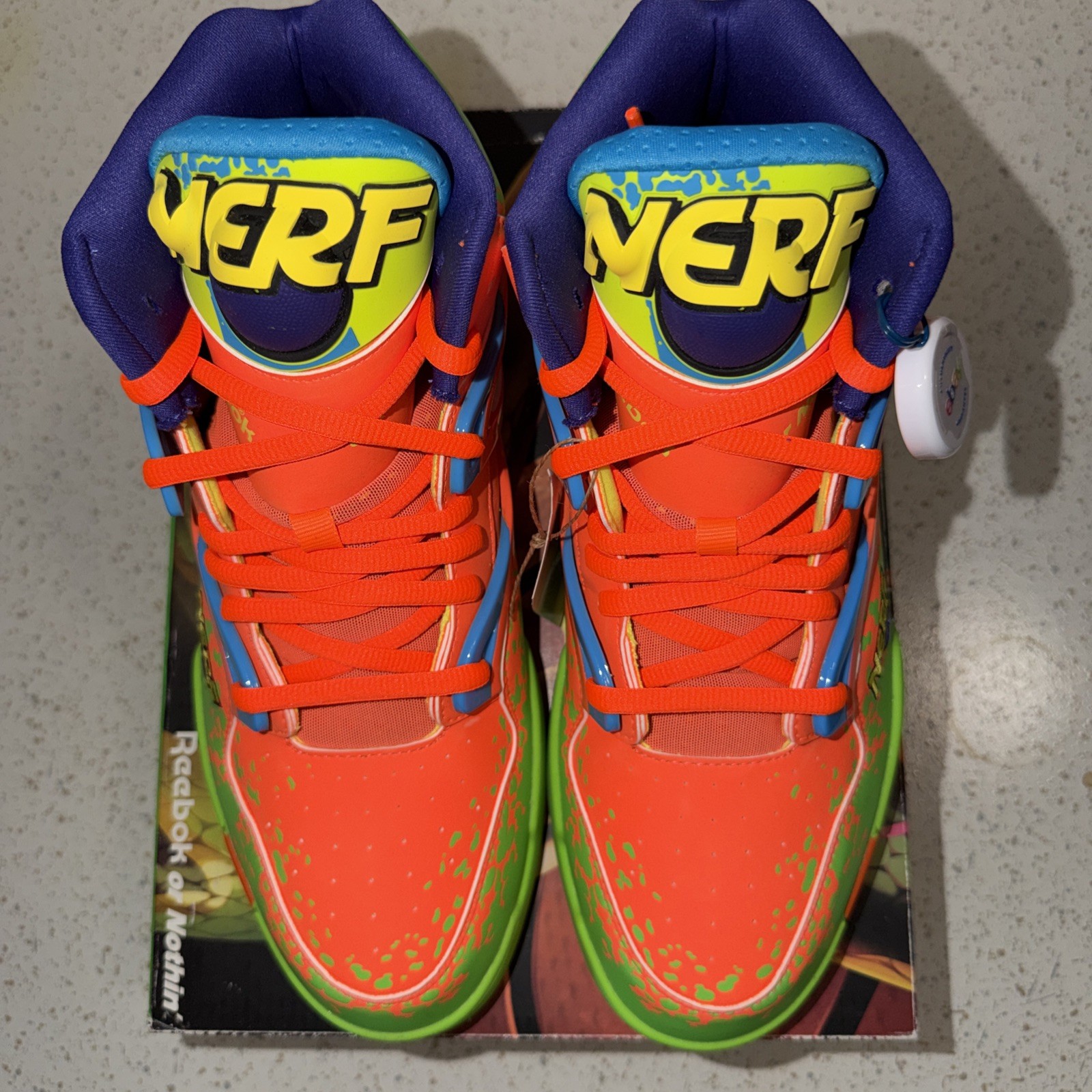 Reebok Pump Omni Zone II NERF Light Jammer Orange Shoes GY8068 Mens Size 10
