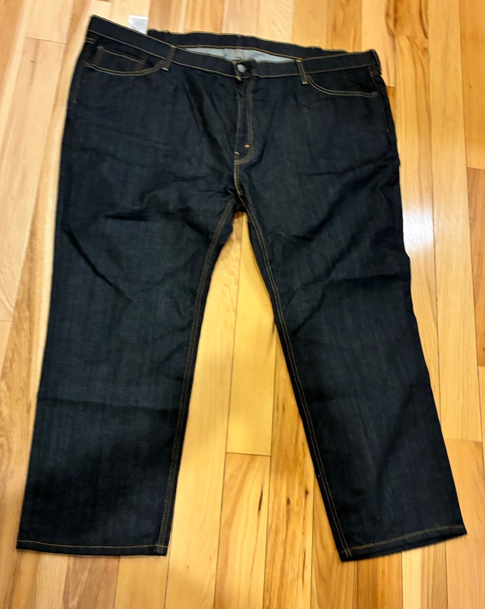 Levis 541 Stretch Flex Tapered Denim Jeans Mens 52×30 Dark Wash Blue Big & Tall