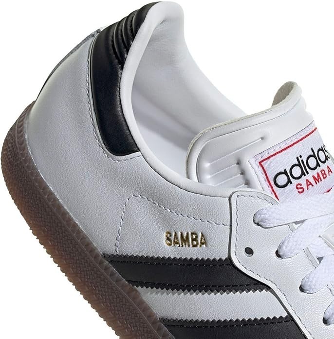 adidas Unisex Samba Indoor Sneaker, White/Black/Vivid Red, 11 US Men – NEW