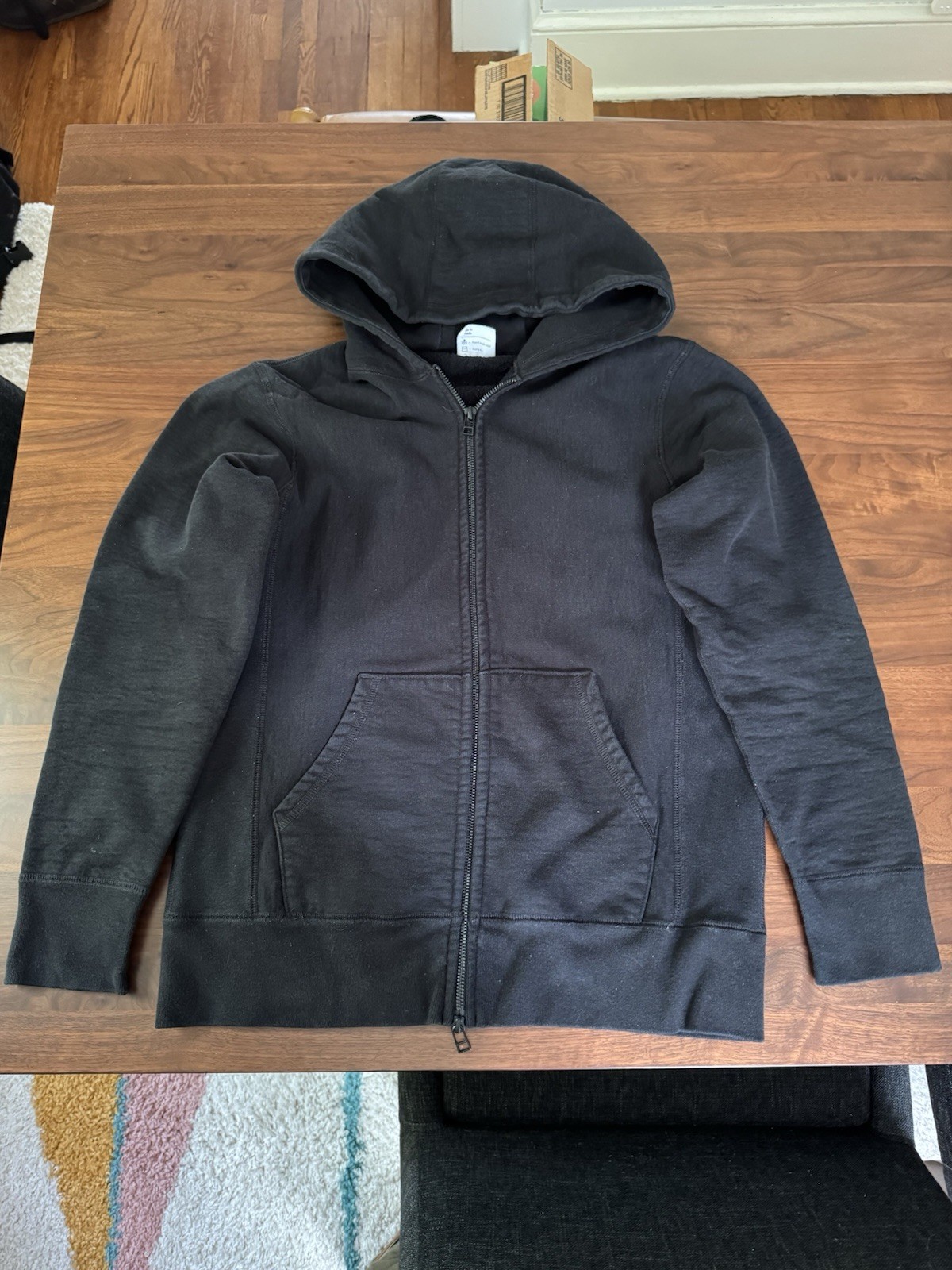 3sixteen Heavyweight Zip Hoody Black, Size Medium, EUC