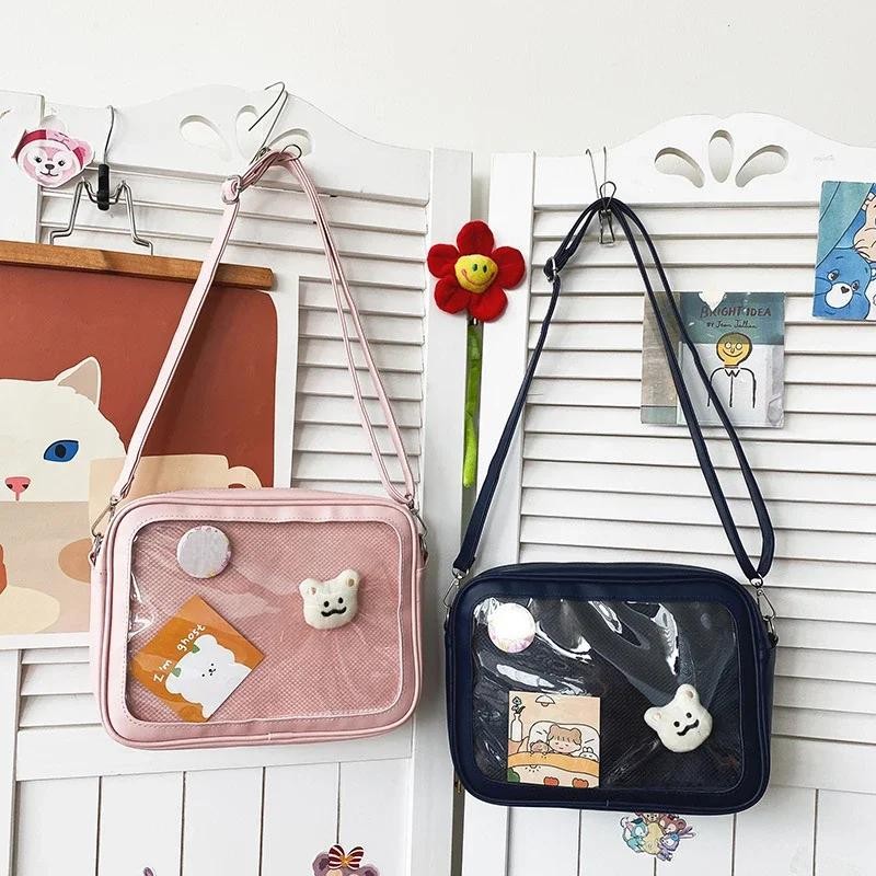 Women’s Ita Crossbody Bag Clear Transparent Shoulder Messenger Purse Cute Kawaii