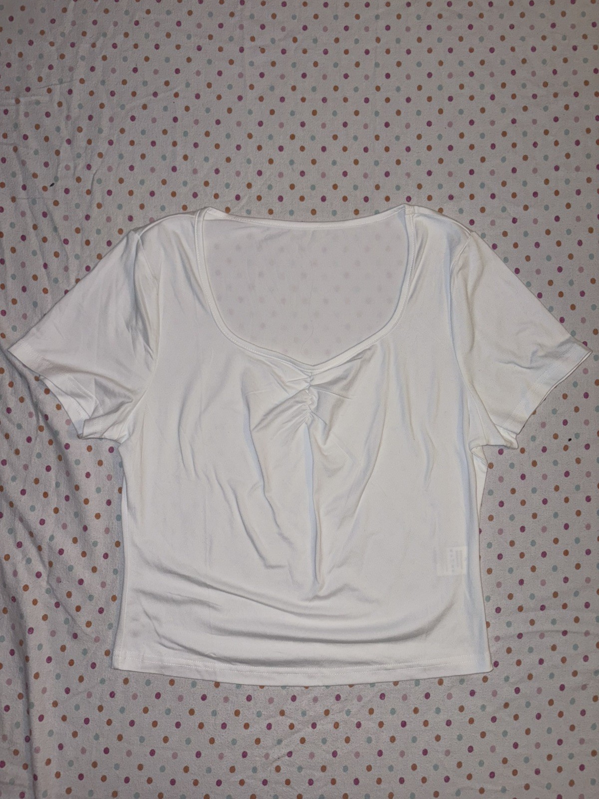 Baillin Dress Women’s White Ruched Sweetheart Stretch Top XL NWOT