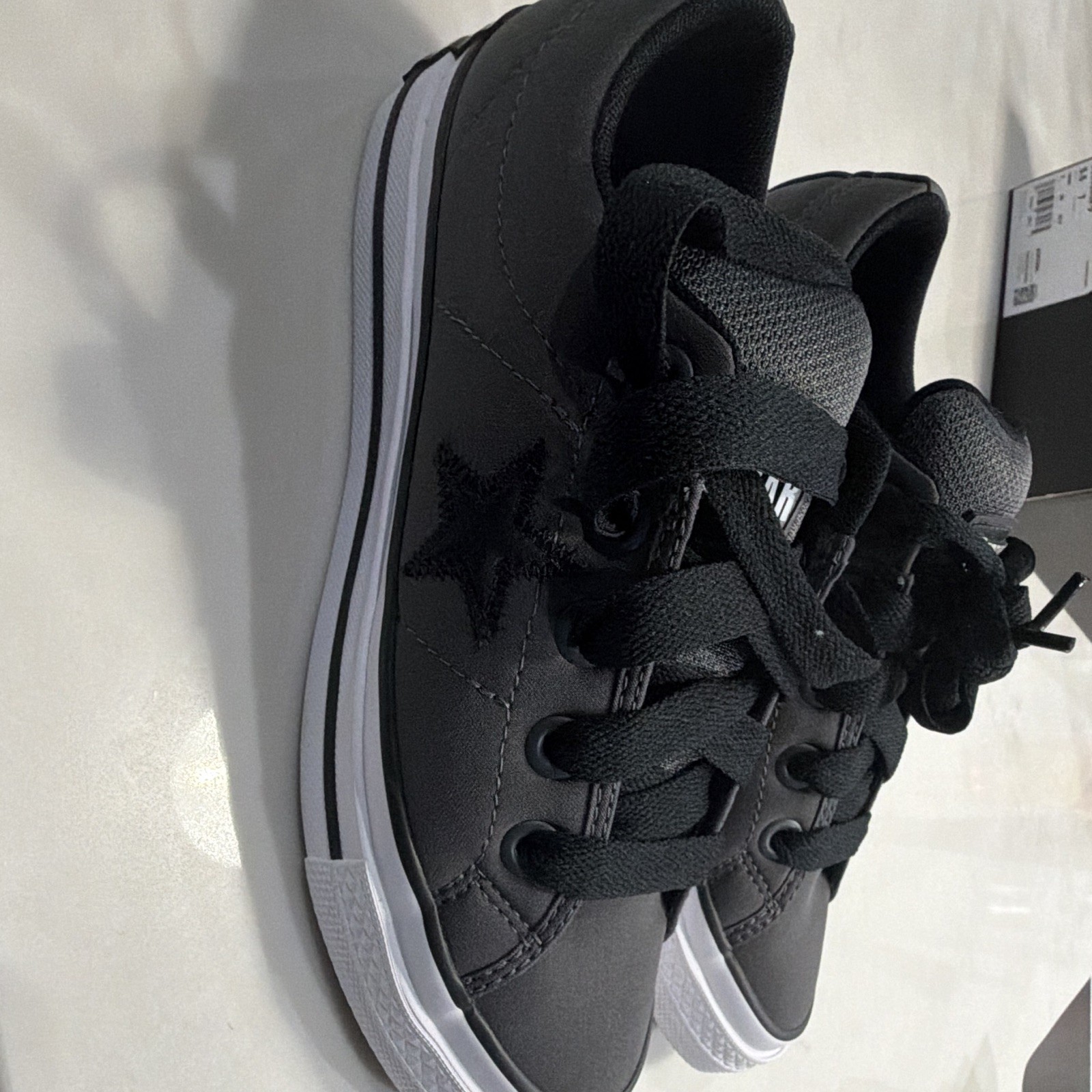 Converse One Star Low Top Canvas Sneakers Dark Matter Black White A14729C