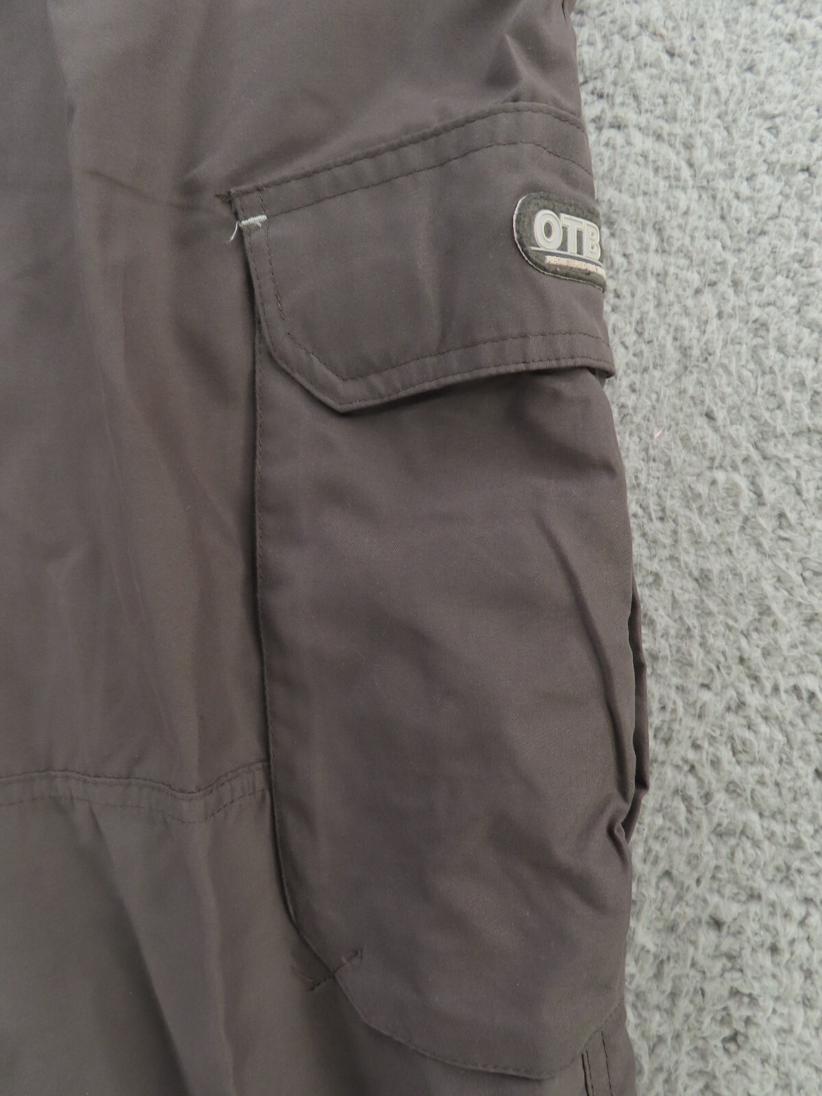 One Tough Brand OTB Pants Mens 34×32 Green Cargo Zip Baggy Parachute Skater Y2K