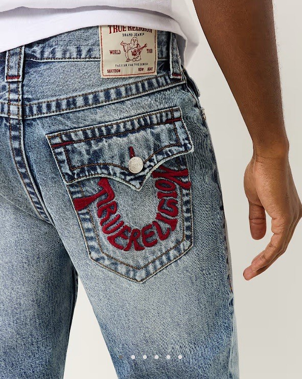 True Religion Ricky Warped Horseshoe Straight Jeans 34×34 **NWT SEALED**
