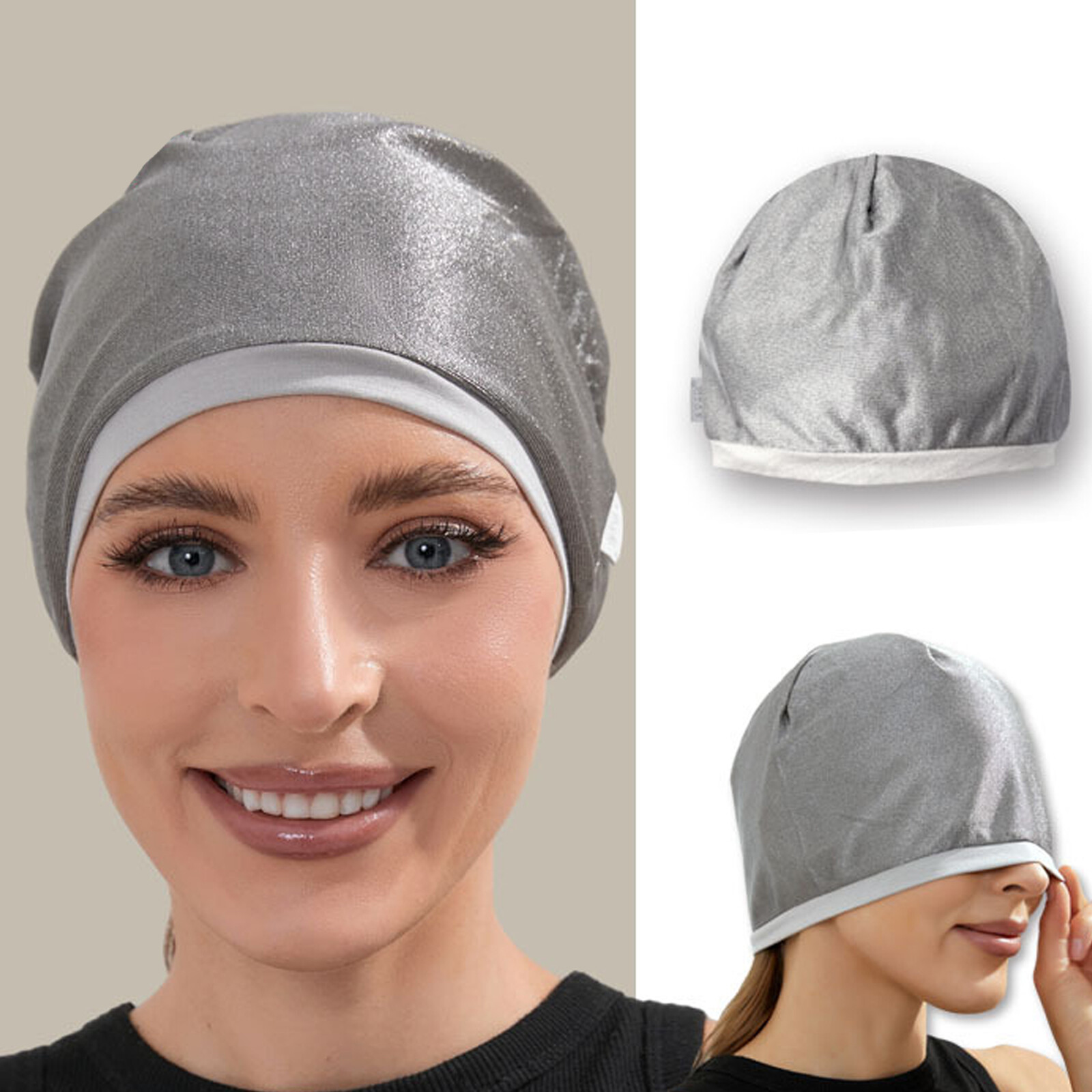 Silver Fiber EMF RF Protection Hat Anti Radiation Shield Large Size