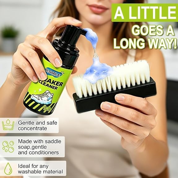 Sneaker Cleaning Kit, Foam Cleaner for White Shoes, PU & Synthetic, Canvas, Mesh