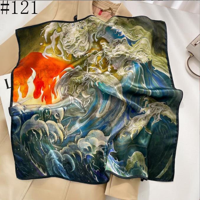 100% Mulberry Silk 27″ Square Scarf Women Neckerchief Wrap Multiple styles