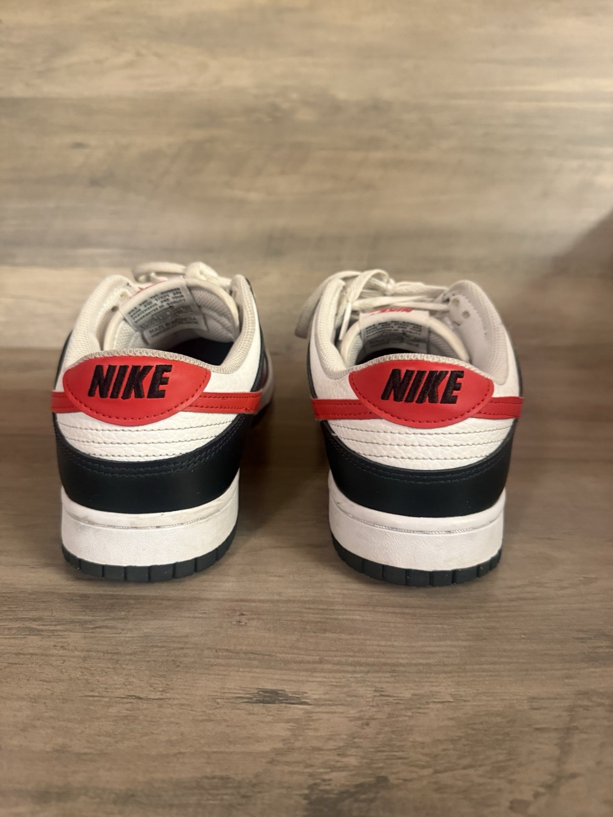 Nike Dunk Low Black White Red (Red Swoosh Panda) Men’s Size 9 FB3354-001