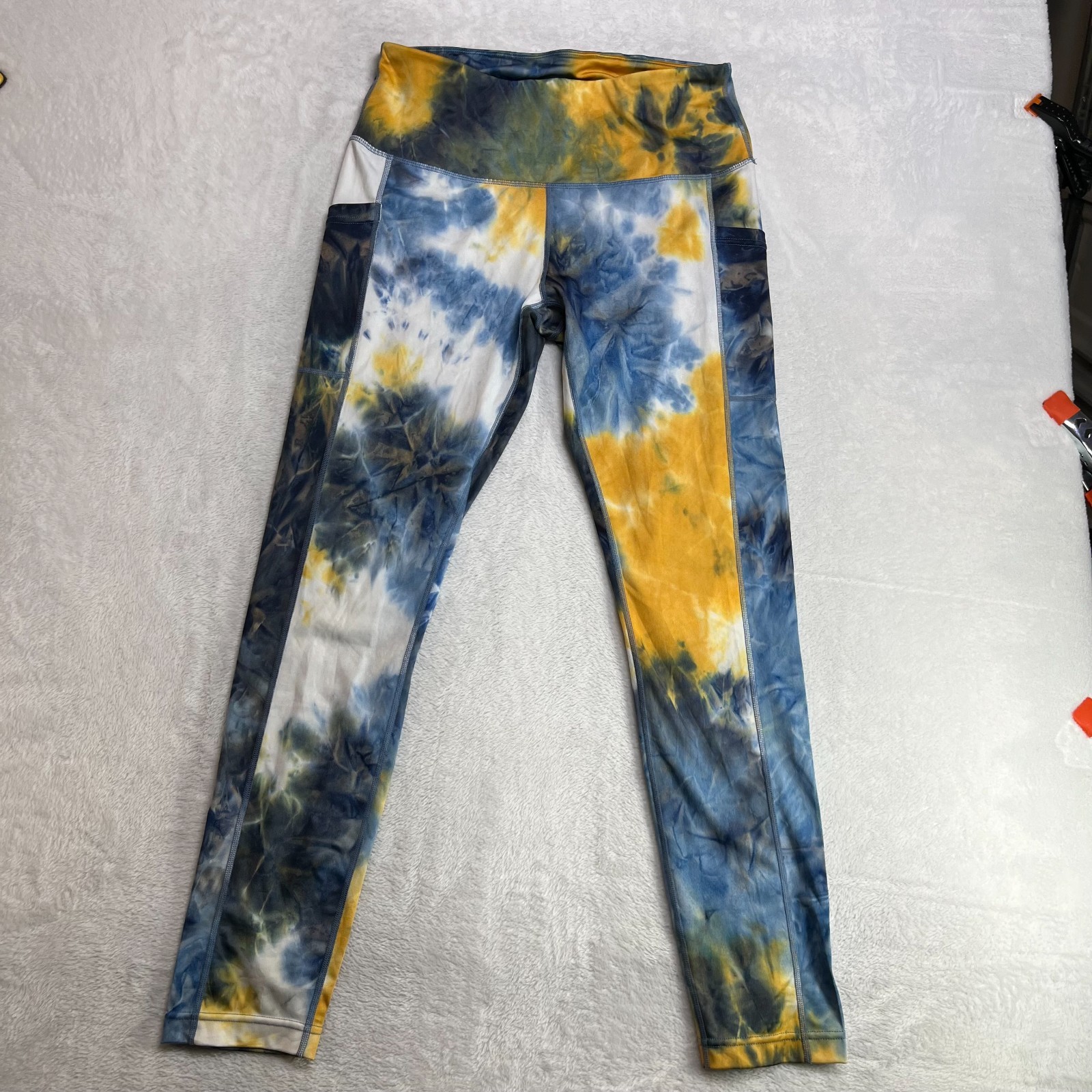 Centro Leggings Women’s Large Tie Dye High Waisted Pockets Activewear – 29×27