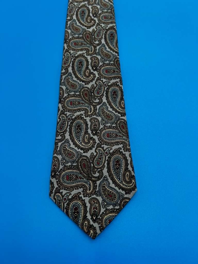 Tom James Blue Silk Paisley Tie – Tie with Personality for Wedding or Office